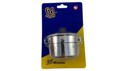 Este tipo de reloj de cocina pesa tan solo 100 gramos y tiene un diseño peculiar en forma de olla.