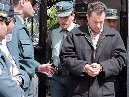 Tony Alexander King, durante su traslado al juzgado de Coín para declarar ante el juez.