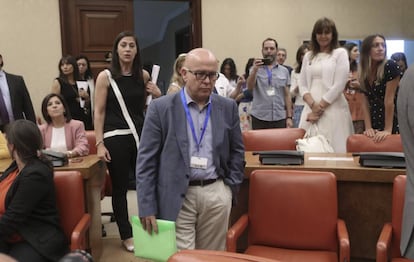 Gonzalo Boye, abogado del expresidente catalán Carles Puigdemont, en un acto en el Congreso de los Diputados, en Madrid, el pasado 17 de junio.