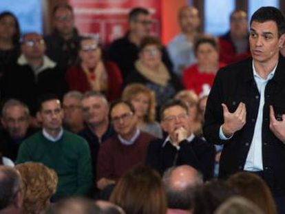 El secretario general del PSOE participa en una asamblea abierta con militantes y simpatizantes en Castellón