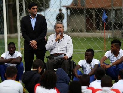 El presidente de Ecuador, Lenín Moreno, junto a su vicepresidente, Otto Sonnenholzner, este martes en Quito.