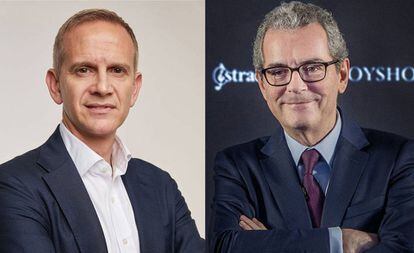 El nuevo consejero delegado de Inditex, Carlos Crespo (izquierda), y el presidente de la compañía, Pablo Isla (derecha). 