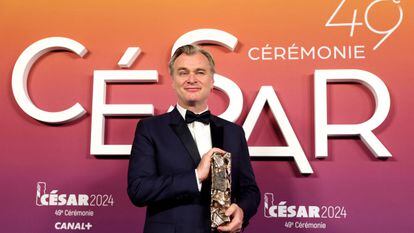 El director de cine Christopher Nolan, después de recibir el César de Honor, el pasado 23 de febrero.
