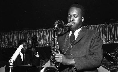 El saxofonista Hank Mobley, en 1959 en Nueva York.