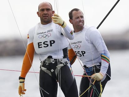 Xabi Fernández e Iker Martínez, en la última regata