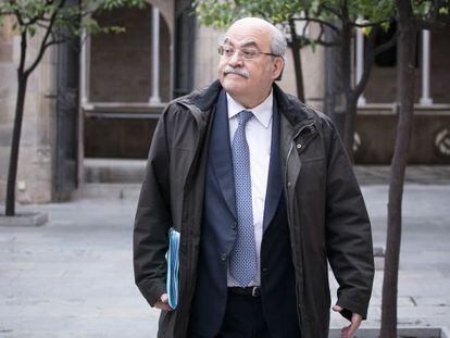 El conseller d'Economia, Andreu Mas-Colell, a la Generalitat.