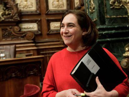 Ada Colau en el Ayuntamiento de Barcelona en una imagen de archivo.