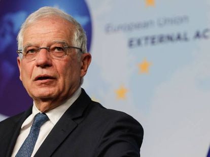 El alto representante de Política Exterior de la Unión Europea, Josep Borrell, en Bruselas. En vídeo, sus declaraciones.