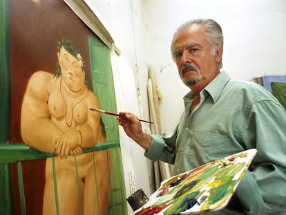 Fernando Botero en su casa en Pietrasanta (Italia), en 1999.