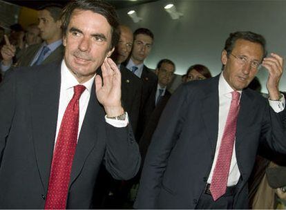 José María Aznar y el presidente del Congreso italiano, Gianfranco Fini, en Navacerrada.