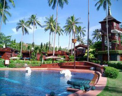 Piscina del hotel Imperial Boat House, en la isla tailandesa de Ko Samui.