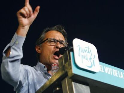 Artur Mas, durant la campanya del 27-S.