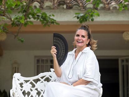 La empresaria Sandra García-San Juan, creadora de Avory Celebrity Access y del festival Starlite, posa en su casa de Marbella el pasado 30 de agosto.
