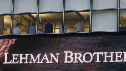 Oficinas de Lehman Brothers el día de la quiebra de la entidad