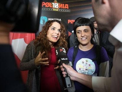 Anna Gabriel i la seva imitadora a 'Polònia', Lara Diez.