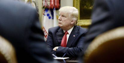 El presidente Trump durante una reunión en la Casa Blanca