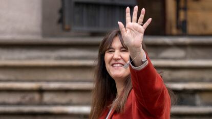 Laura Borras, presidenta suspendida en el Parlament.