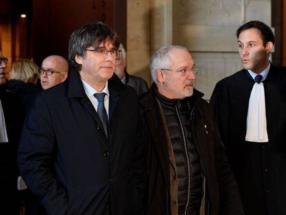 Carles Puigdemont, en el Palacio de Justicia de Bruselas, este martes.