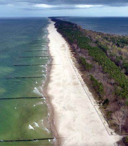 La península de Hel, una manga de arena de 35 kilómetros de largo por apenas 100 metros de ancho.