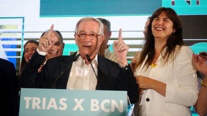 El candidato de Junts a la alcaldía de Barcelona, Xavier Trias, ganador de las elecciones municipales.