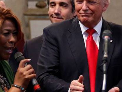El presidente Trump y su exabogado Michael Cohen, en Cleveland en 2016. 