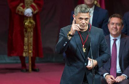 Alejandro durante el acto en el que fue nombrado Hijo Predilecto de Sevilla el pasado mes de mayo.