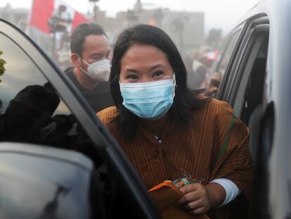 La candidata conservadora Keiko Fujimori, el 20 de mayo en Lima.