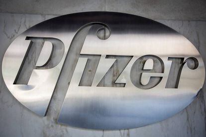 El logo de Pfizer