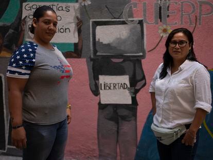 Korina Utrera y Denís Blanco, este lunes en Ciudad de México.