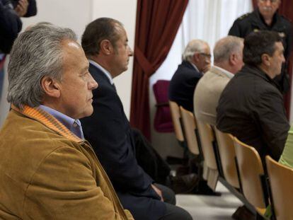 El exalcalde de Jerez Pedro Pacheco, durante el juicio, este lunes en Jerez.