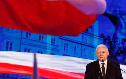Jaroslaw Kaczynski, lider de Ley y Justicia, en un acto del partido el 2 de septiembre.
