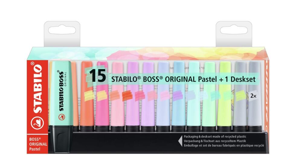 Pack de rotuladores fluorescentes multicolor de Stabilo