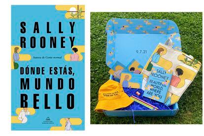 Portada del libro en su traducción al castellano y el paquete promocional que se enviaba en EEUU, y que llegó a revenderse en foros de internet.