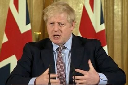 El primer ministro del Reino Unido, Boris Johnson, comparece este lunes en Londres para informar del coronavirus