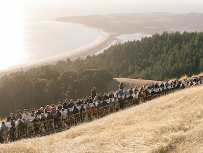 Un acto en el monte Tamalpais en el condado de Marin (California, EE UU).