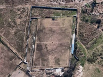 La falsa escuadra del campo de Liniers se puede ver en Google Maps.