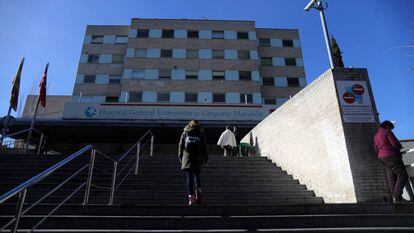 Fachada del hospital Gregorio Marañon, en Madrid. 