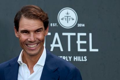 El tenista Rafa Nadal en un acto de promoción en Madrid del restaurante Tatel de Beverly Hills.