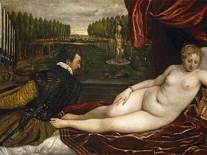 <i>Venus recreándose en la música,</i> de Tiziano.