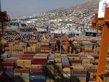Terminal del puerto de Pireo en Grecia 