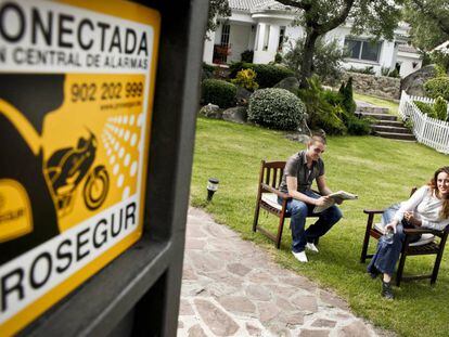 Una alarma de Prosegur en un chalet.