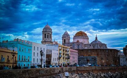 El paseo del Campo del Sur, en Cádiz.