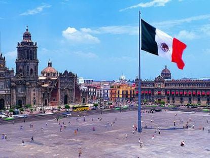 El Zócalo, la plaza principal de Ciudad de México.