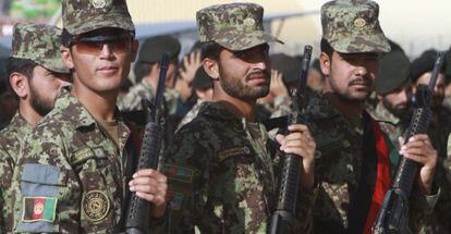Soldados del Ej&eacute;rcito nacional afgano, el 9 de agosto de 2012.