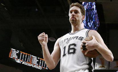 Pau Gasol, en un partido Spurs-Grizzlies.