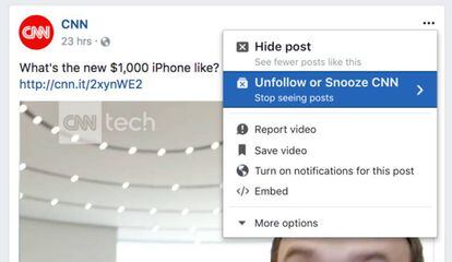 Este botón nos permitirá evitar mensajes demasiado insistentes en Facebook