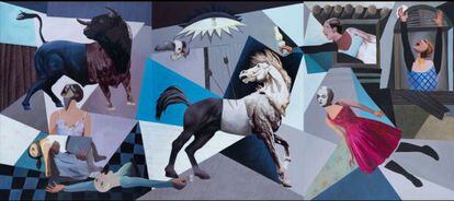 'The new Guernica', la obra de Oussama Diab inspirada en el mural de Picasso.