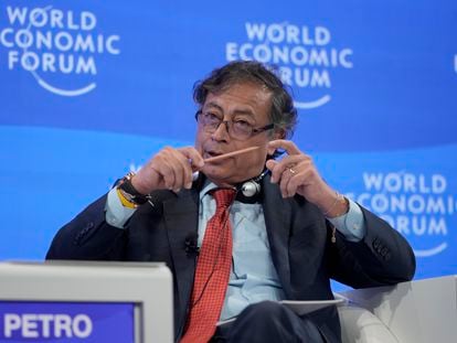 Gustavo Francisco Petro Urrego, habla en el Foro Económico Mundial en Davos, Suiza, el miércoles 18 de enero de 2023.