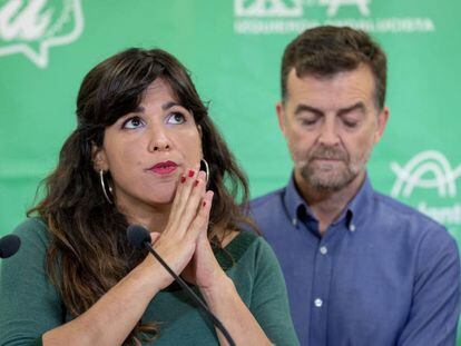 Teresa Rodríguez y Antonio Maíllo, dirigentes de Adelante Andalucía, en Sevilla.