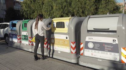 Punto de reciclaje digital instalado por Ecoembes y el Gobierno de Cataluña. 